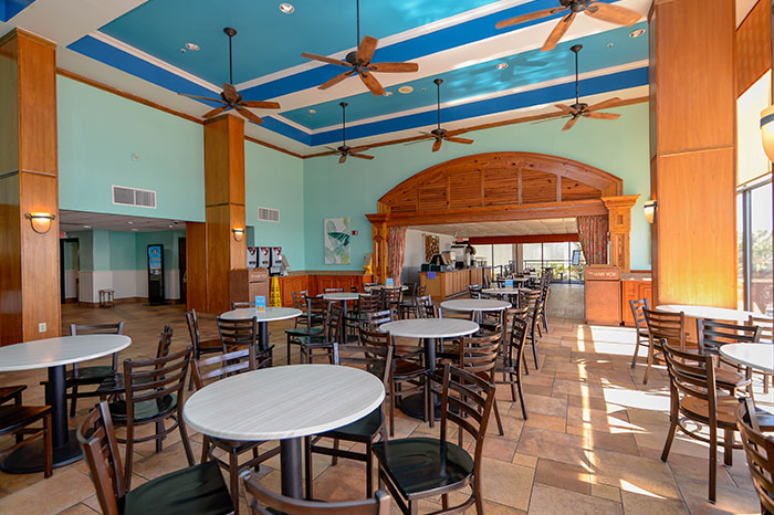 Dining area at Bay Cafe