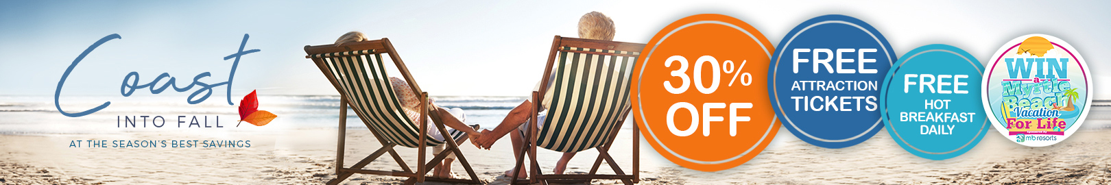 Save 30% with our Coast into Fall Sale