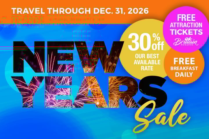 New Year's Sale - Save 30% + Free Breakfasts Daily