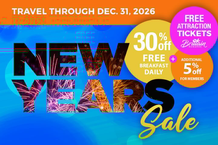 New Year's Sale - Save 30% + Free Breakfasts Daily